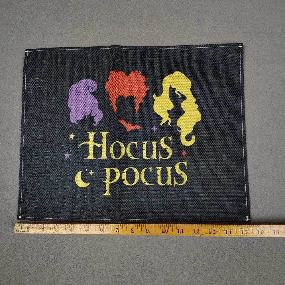 Hocus Pocus Placemats Set (4) Sanderson Sisters Halloween Decorations New 12x15